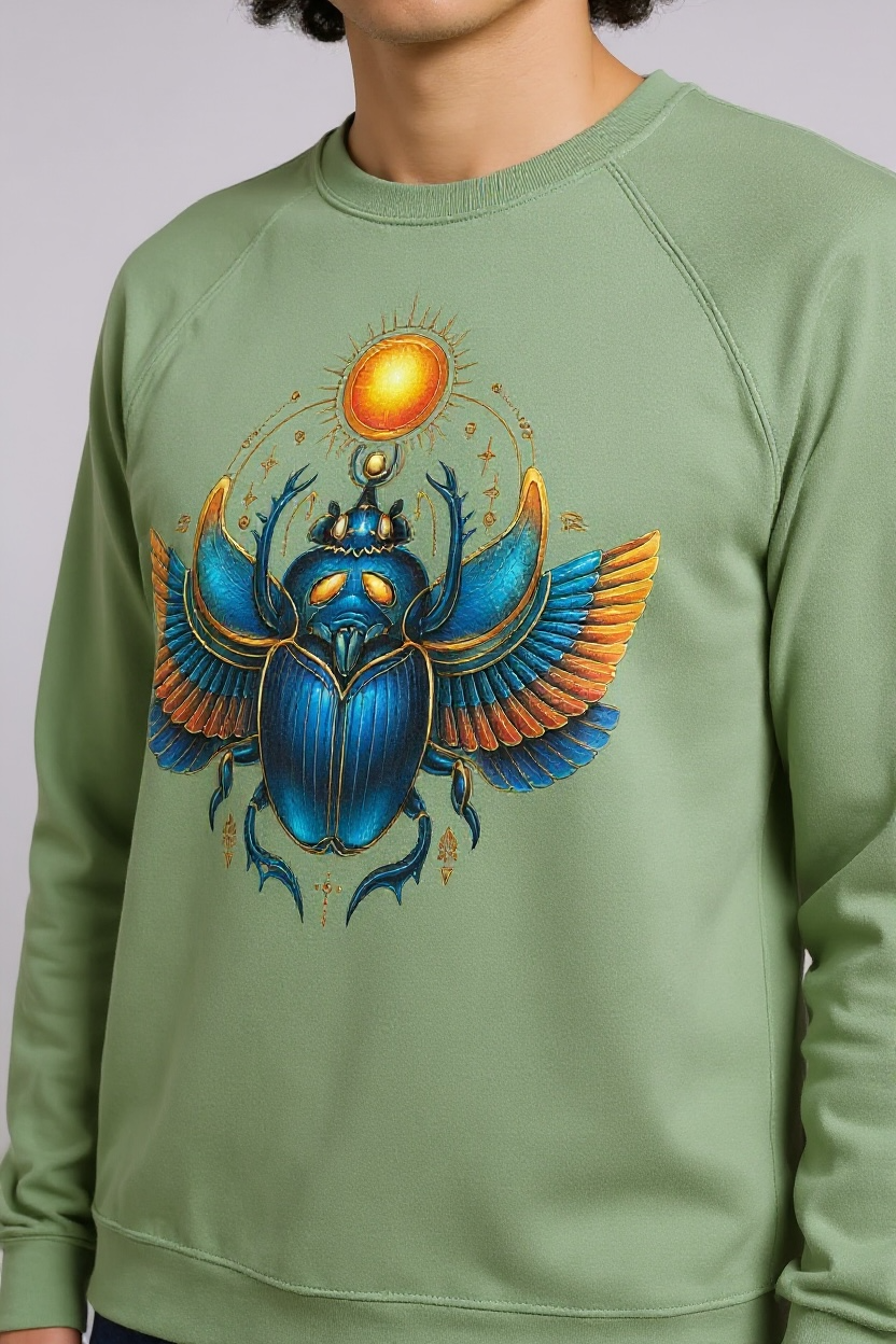Pharaoh Scarab Sun Wings Sweatshirt / Short sleeve