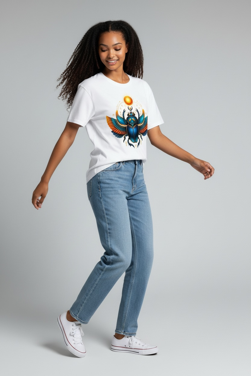 Pharaoh Scarab Sun Wings Sweatshirt / Short sleeve